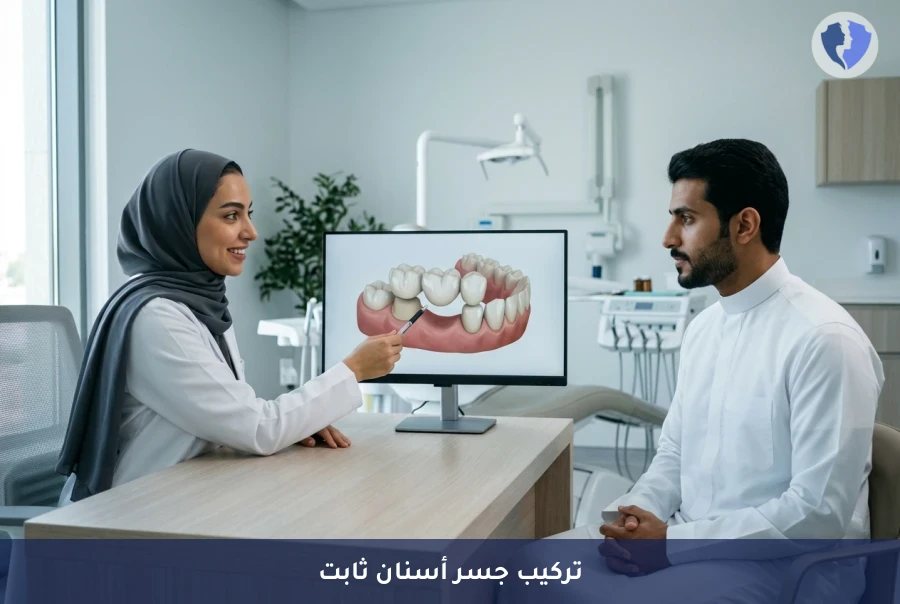 استعد ابتسامتك بجسر أسنان ثابت - تركيب جسر أسنان ثابت (3 وحدات)