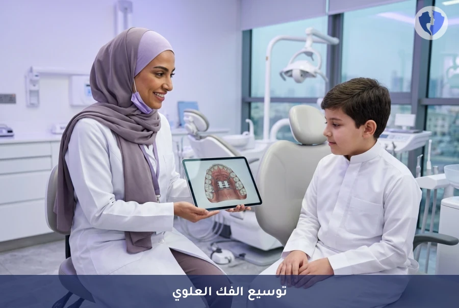 ابتسامة أوسع وصحة أسنان مثالية - تركيب جهاز توسيع الفك العلوي (Palatal Expander)