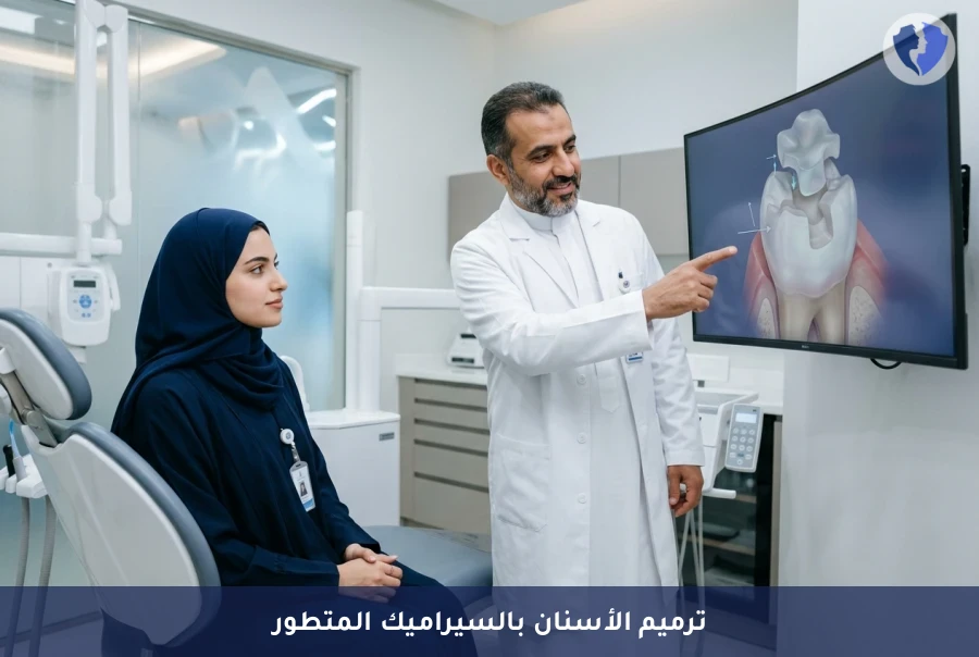 ابتسامة قوية بترميمات سيراميكية دقيقة - تركيب حشوات الإينلي والأونلي السيراميكية
