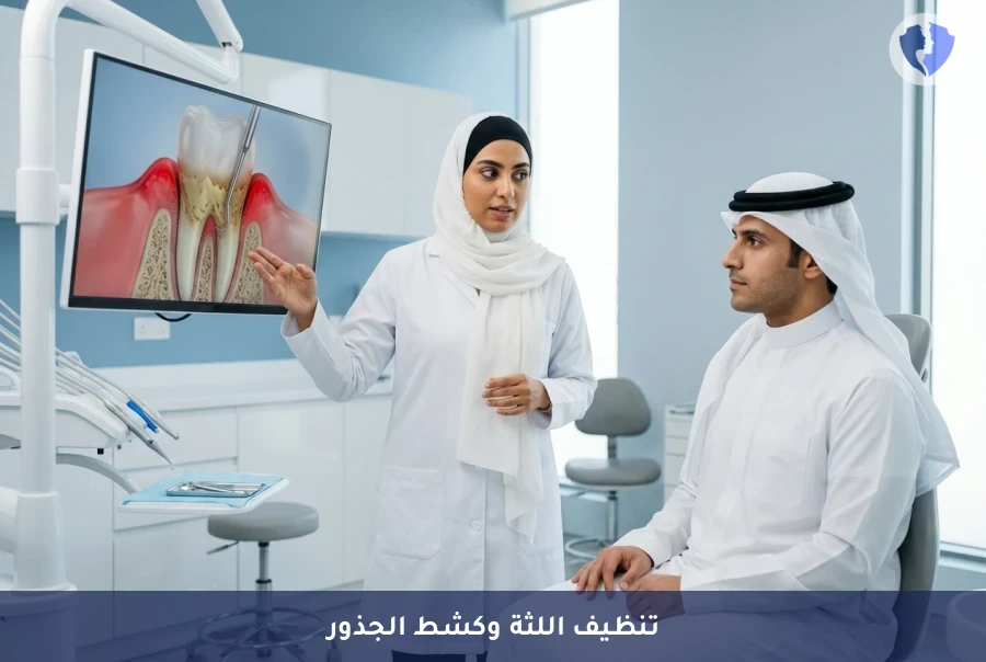 لثة صحية وابتسامة واثقة - جلسة تنظيف اللثة العميق وكشط الجذور