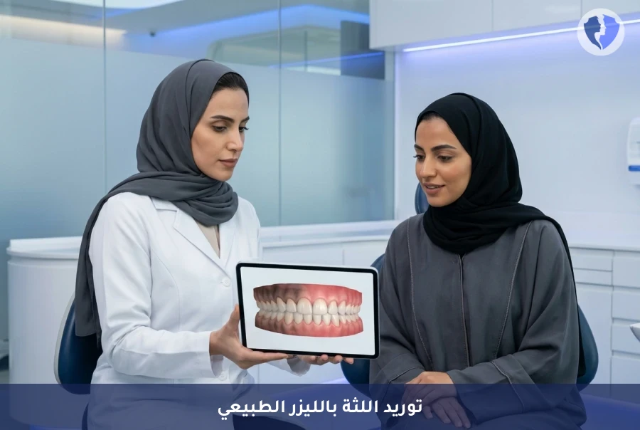 ابتسامة مشرقة بلثة وردية جذابة - جلسة توريد اللثة بالليزر (Laser Gum Depigmentation)