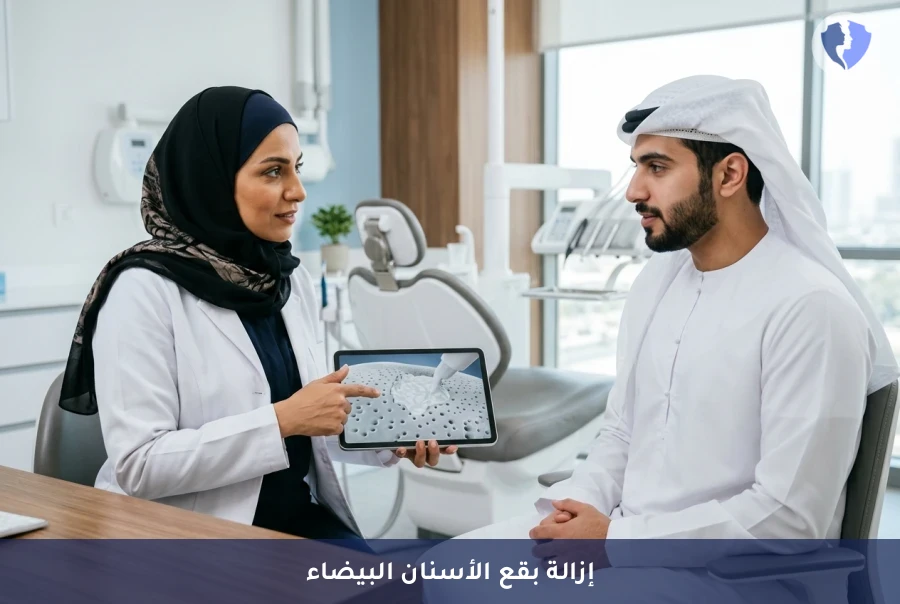 ابتسامة ناصعة بدون حفر - جلسة علاج البقع البيضاء بتقنية أيكون (Icon)