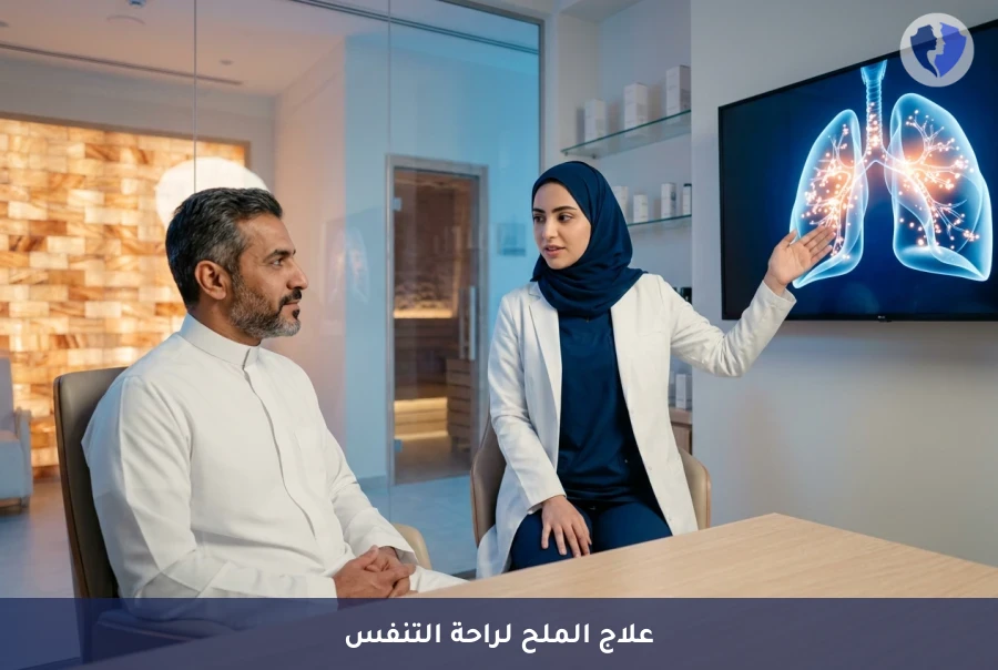 تنفس بعمق في غرفة الملح - جلسة علاج الملح (هالوثيراپي)