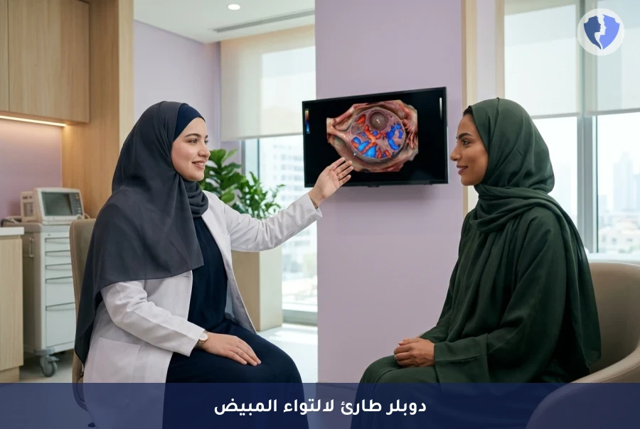 تشخيص سريع لالتواء المبيض - سونار دوبلر ملون طارئ لالتواء المبيض