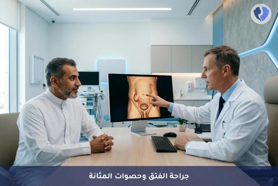 حل جراحي مزدوج للفتق والحصوات - عملية إصلاح الفتق واستخراج حصوات المثانة