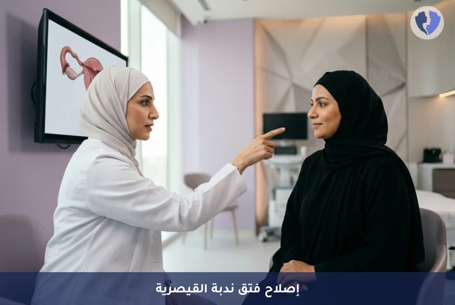 إصلاح ندبة القيصرية بأمان - عملية إصلاح فتق ندبة القيصرية (نيش الرحم)