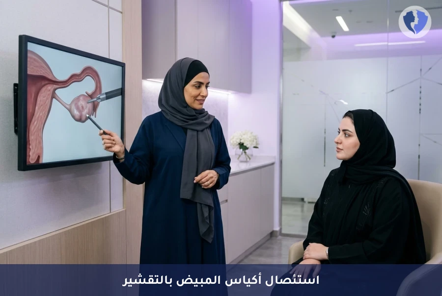 تخلصي من أكياس المبيض نهائياً - عملية استئصال أكياس المبيض بالمنظار مع التقشير