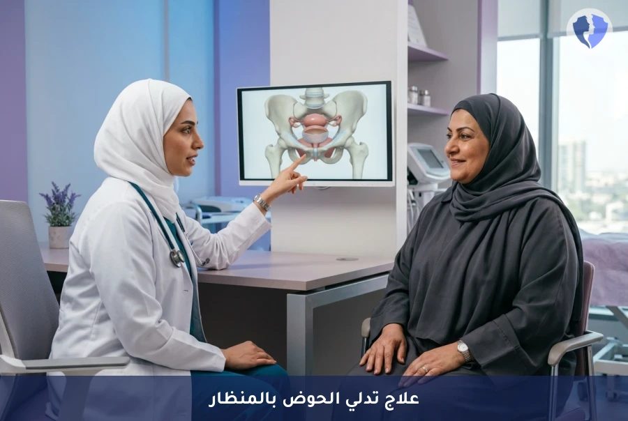 حل نهائي لهبوط الرحم بالمنظار - عملية تثبيت الرحم أو المهبل بالمنظار (Sacrocolpopexy)