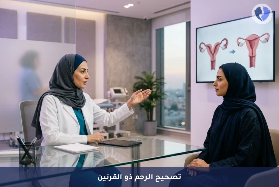 تصحيح الرحم لمستقبل إنجابي أفضل - عملية تصحيح الرحم ذو القرنين بالمنظار (Laparoscopic Metroplasty)