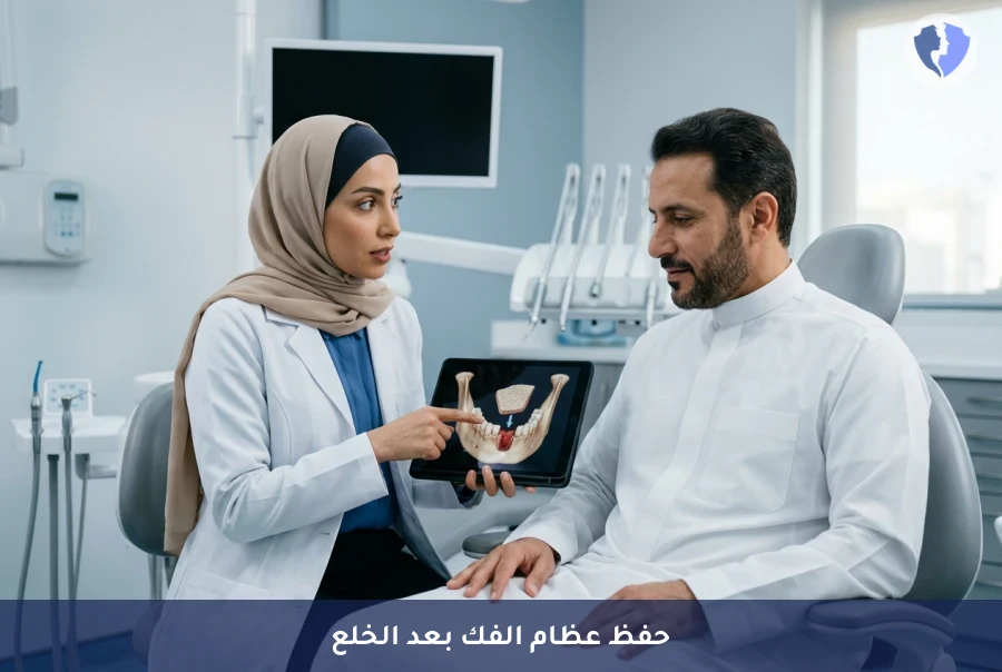 حافظ على عظام فكك بعد الخلع - عملية حفظ مكان الخلع (Socket Preservation)