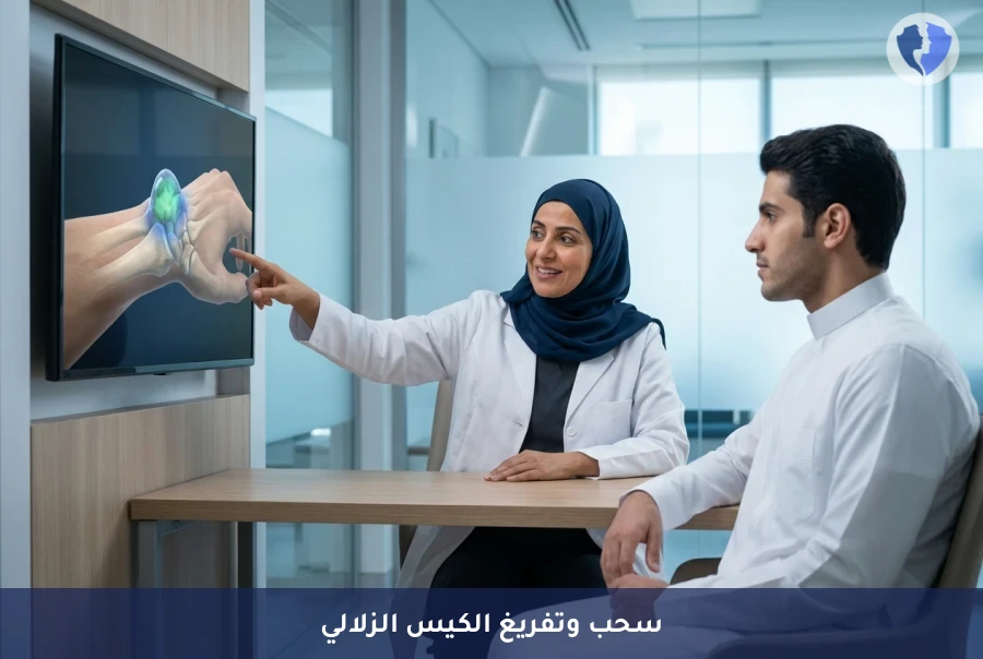 تخلص من آلام الكيس الزلالي - عملية سحب الكيس الزلالي (Ganglion Cyst Aspiration)