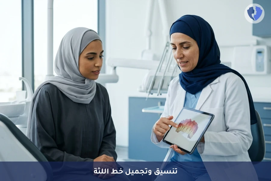 ابتسامة لثوية مثالية وجذابة - عملية قص وتجميل اللثة (Gingivectomy & Gingivoplasty)
