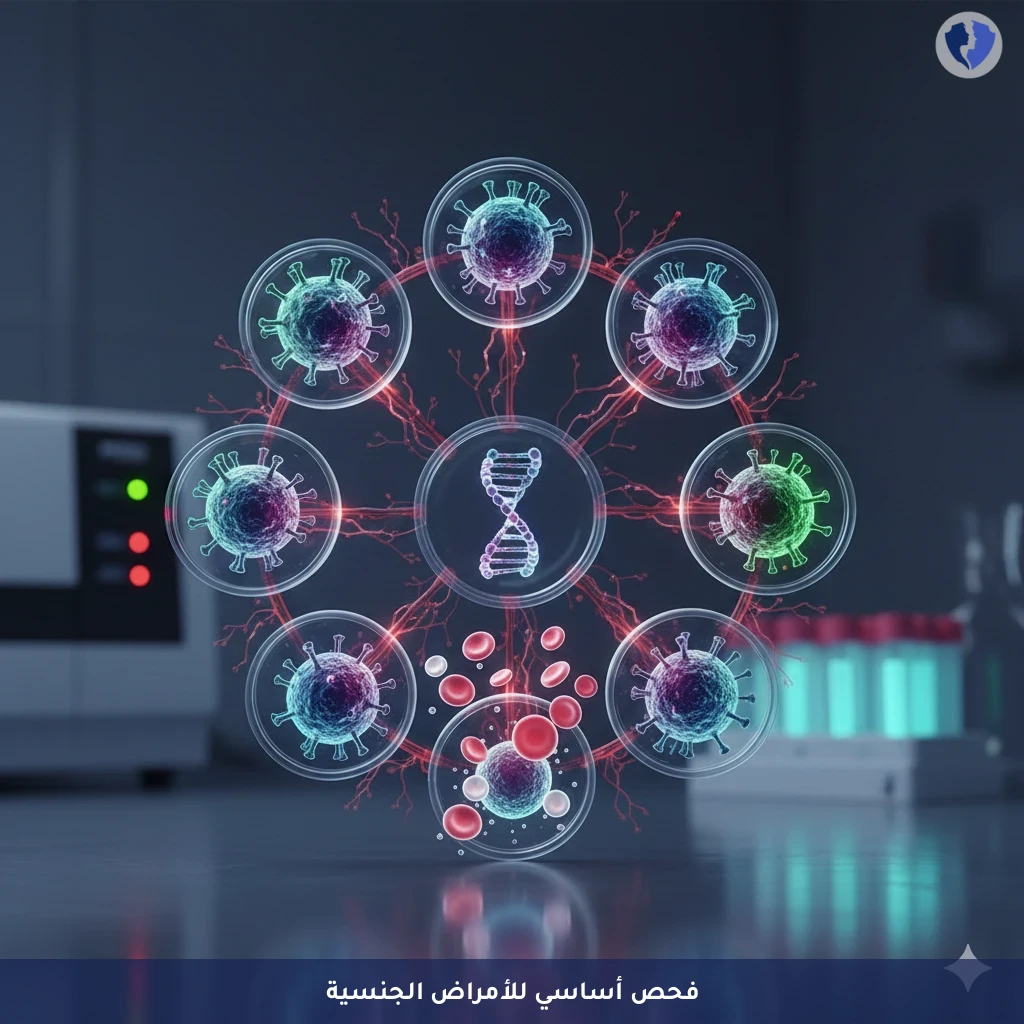 فحص الأمراض المنقولة جنسياً (7 ميكروبات) - فحص الأمراض المنقولة جنسياً الأساسي (STD Panel - 7 Pathogens) بتقني