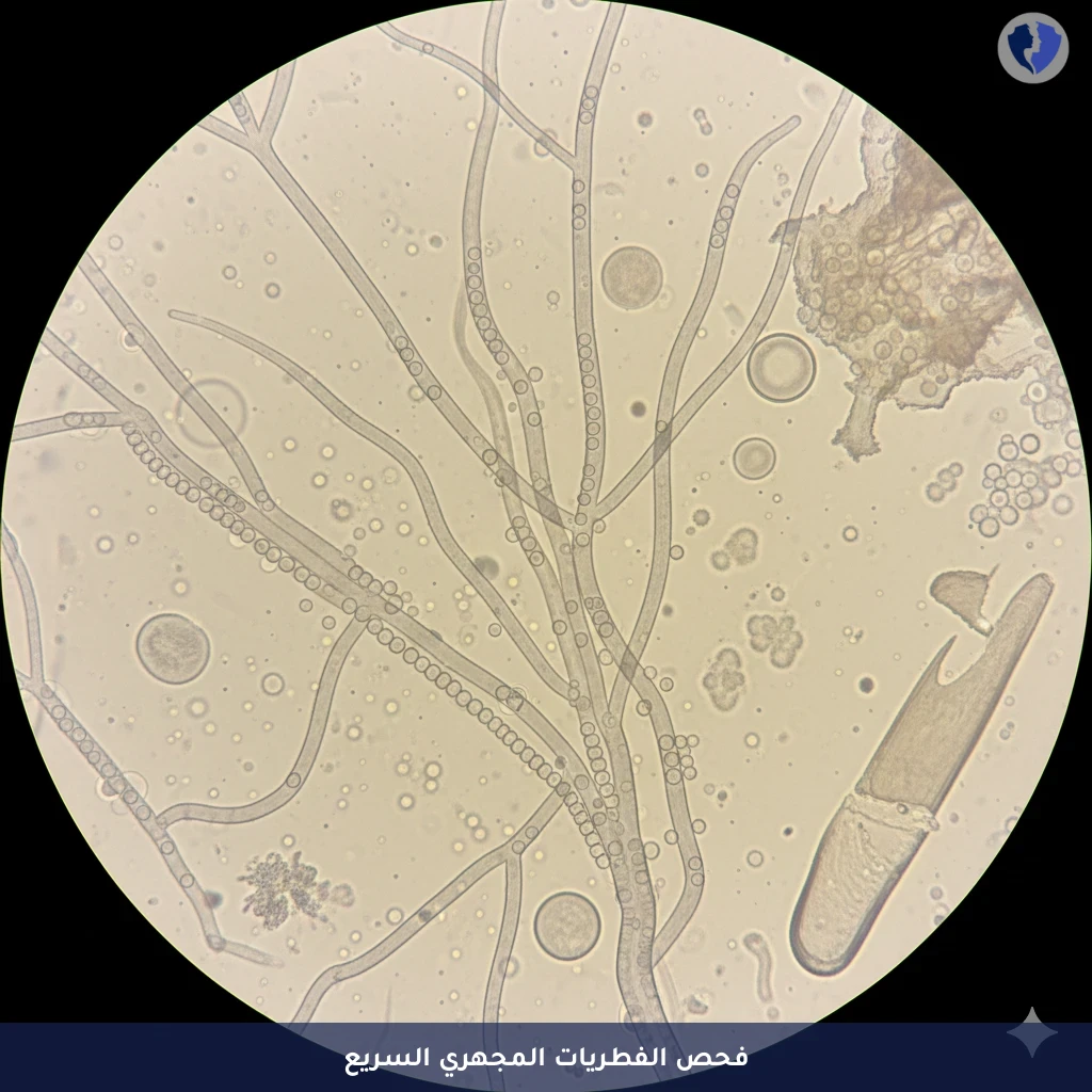فحص الفطريات المجهري السريع - فحص الفطريات المجهري بهيدروكسيد البوتاسيوم (KOH)