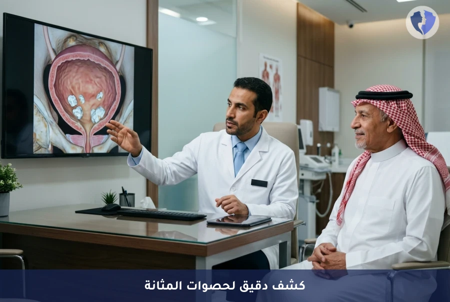 دقة متناهية في كشف حصوات المثانة - فحص المثانة بالموجات فوق الصوتية عبر الشرج (TRUS)