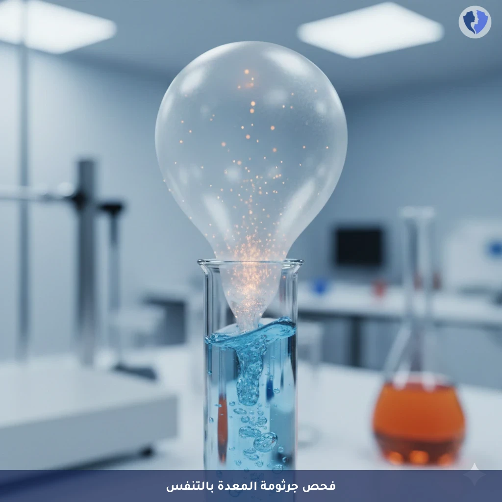 فحص جرثومة المعدة بالنفخ - فحص اليوريا عن طريق التنفس (UBT)