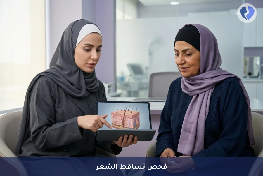 استعيدي حيوية شعرك وبشرتك - فحص تساقط الشعر وترقق البشرة بعد سن اليأس