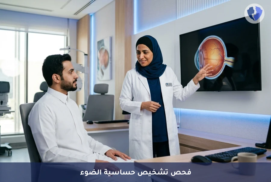وداعاً لآلام حساسية الضوء المزعجة - فحص تشخيص رهاب الضوء (Photophobia)