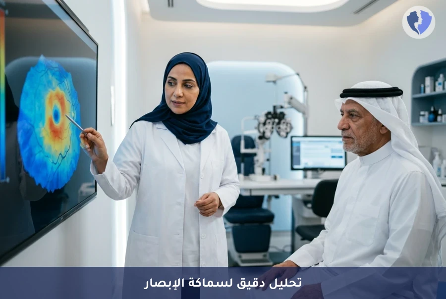 اطمئن على سلامة شبكية عينك - فحص تقييم سماكة مركز الإبصار (Macular Map)