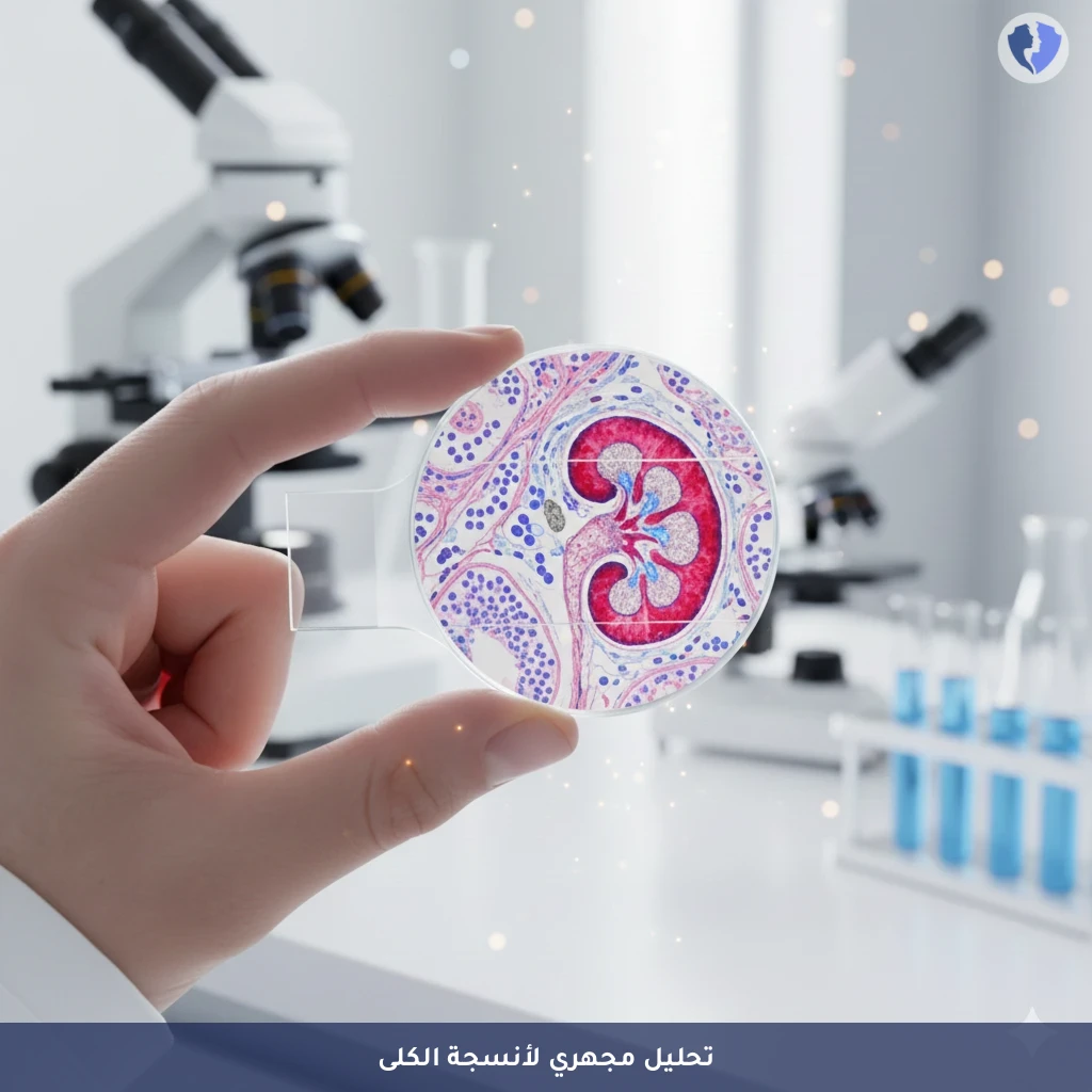 فحص نسيج الكلى بالمجهر - فحص خزعة الكلى بالمجهر الضوئي والصبغات الخاصة