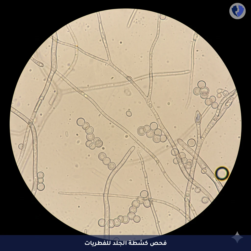 فحص فطريات الجلد السريع - فحص كشطة الجلد للفطريات مجهرياً (KOH)
