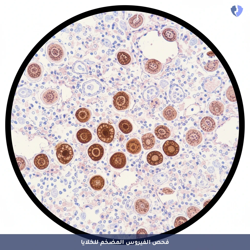 تحليل فيروس CMV النسيجي - فحص كيميائي نسيجي مناعي للفيروس المضخم للخلايا (CMV)