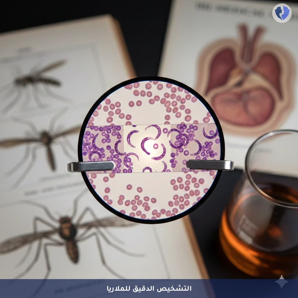 الفحص الدقيق لمرض الملاريا - فحص لطخة الدم للملاريا (Malaria Film)