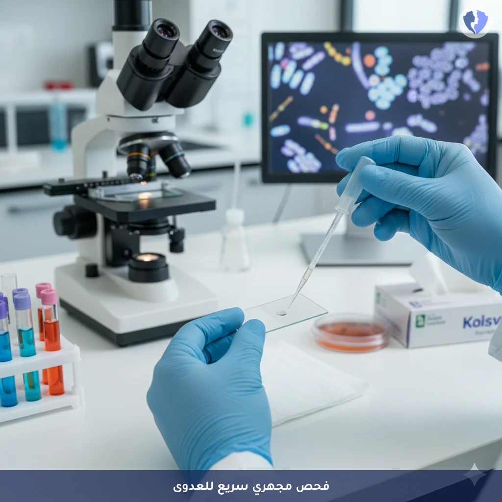 فحص مجهري سريع للعدوى - فحص مجهري مباشر (Wet Mount)