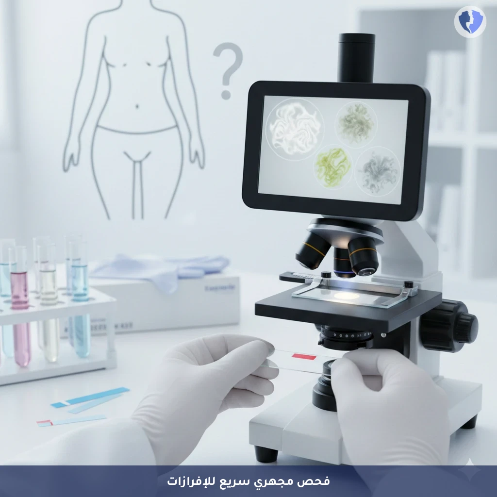 فحص مجهري للإفرازات التناسلية - فحص مجهري مباشر للإفرازات (Wet Mount)