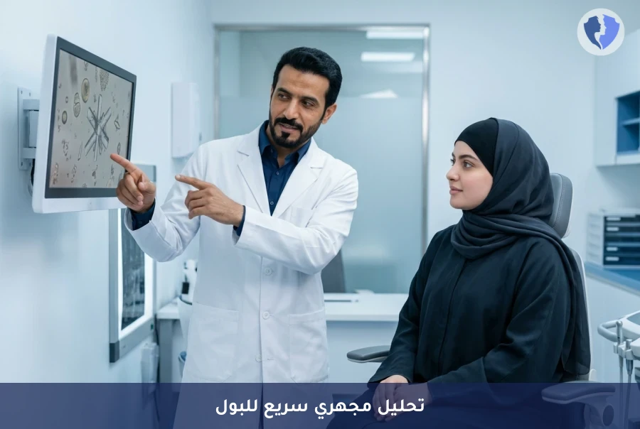 فحص مجهري سريع للبول - فحص مجهري مباشر للبول (Wet Mount)