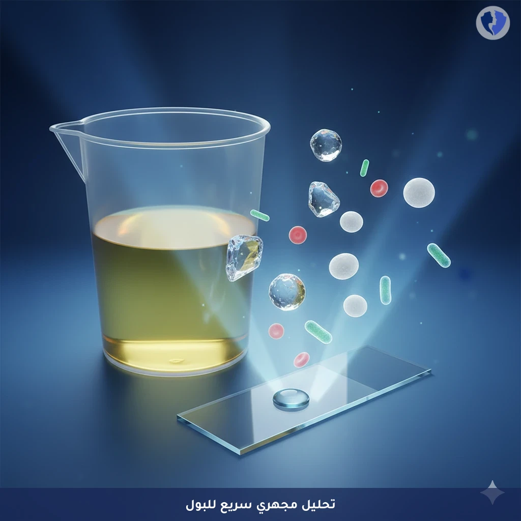 فحص مجهري سريع للبول - فحص مجهري مباشر للبول (Wet Mount)
