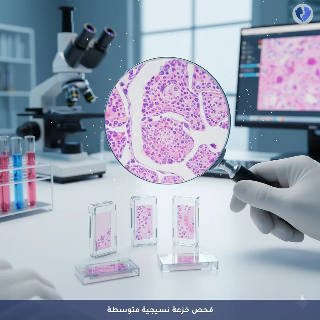 خزعة جراحية (عينة متوسطة) - فحص نسيجي لعينة جراحية متوسطة (3-4 بلوك)