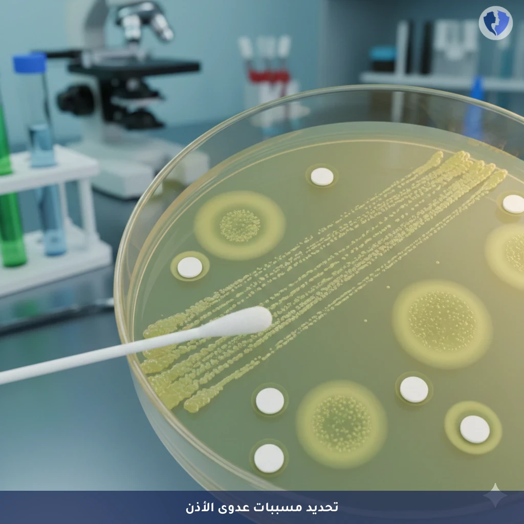 فحص شامل لالتهاب الأذن - مزرعة إفرازات الأذن اليمنى (Ear Discharge Culture - Right)