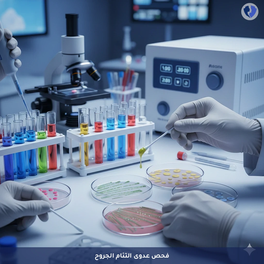 فحص التهاب الجروح والمزارع - مزرعة مسحة الجرح (Wound Swab Culture)